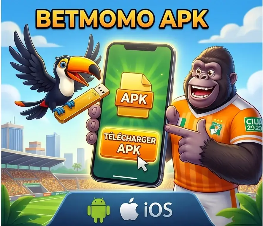 Application mobile Betmomo APK pour Android et iOS - Paris sportifs Côte d'Ivoire